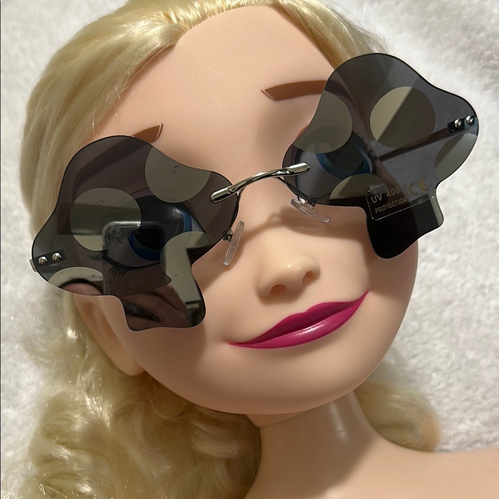 Mirrored Mushroom Shaped Sunglasses